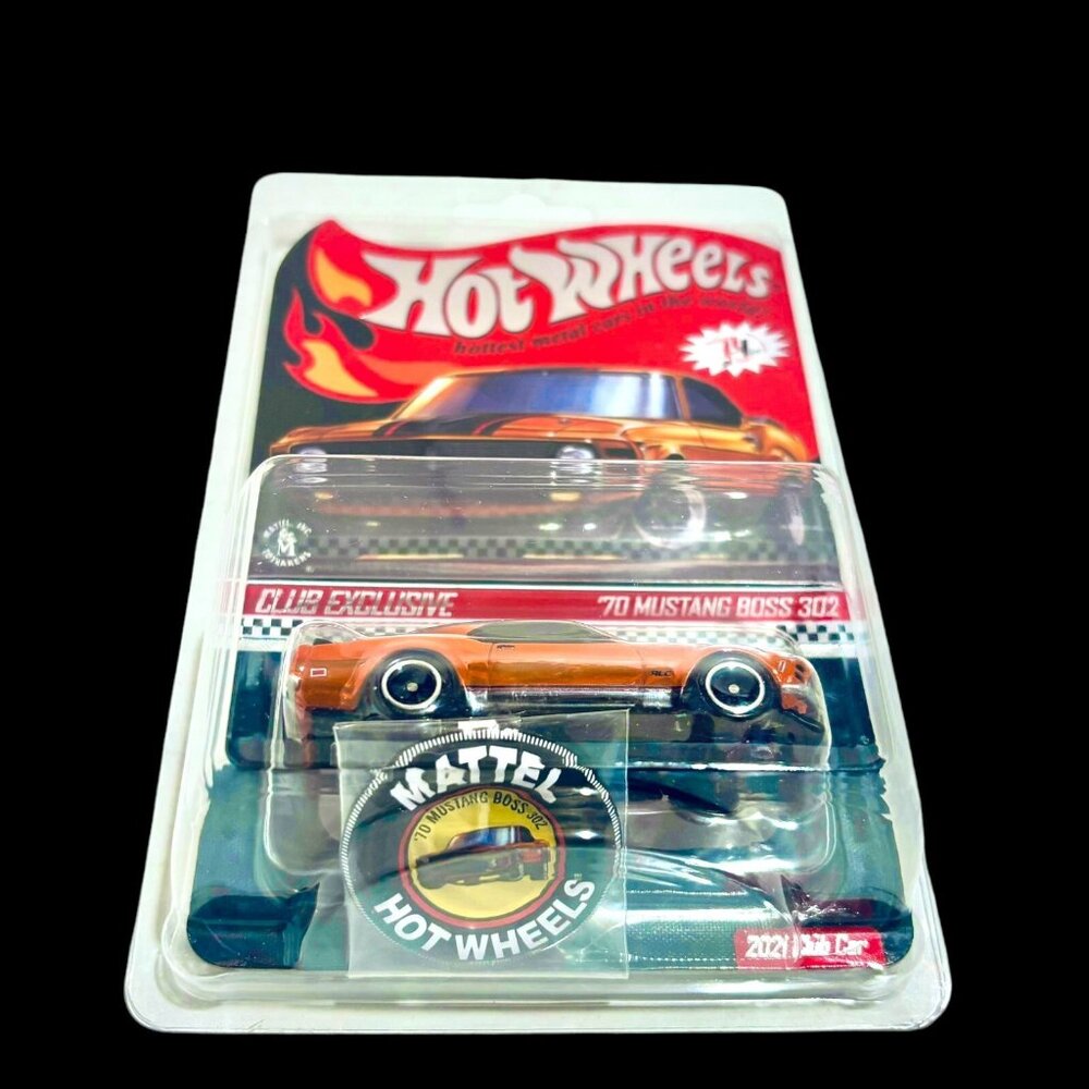 Hot Wheels RLC 2021 '70 Mustang Boss 302 CAR, Pin, and Parch! Sold Out! NEW! - Picture 5 of 7